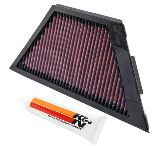 K&N Kawasaki ZX1rR Ninja/ZZR1400/1400GTR/ZX14R 11.25in O/S L x 4.75in O/S W Replacement Air Filter - KA-1406