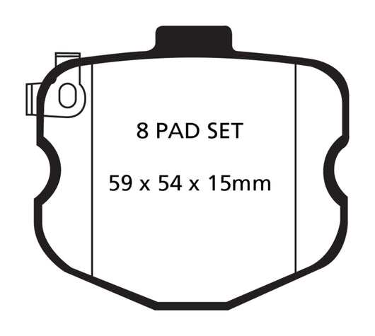 EBC 10-13 Chevrolet Corvette (C6) 6.2 Grand Sport Redstuff Rear Brake Pads - DP31771/4C