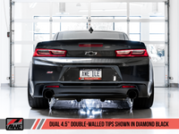 AWE Tuning 16-19 Chevrolet Camaro SS Axle-back Exhaust - Track Edition (Diamond Black Tips) - 3020-33053