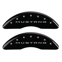 MGP 4 Caliper Covers Engraved Front 2015/Mustang Engraved Rear 2015/GT Black finish silver ch - 10200S2MGBK