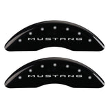 MGP 4 Caliper Covers Engraved Front 2015/Mustang Engraved Rear 2015/Bar & Pony Black fnsh silver ch - 10204SMB2BK