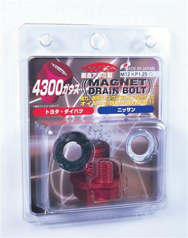 Project Kics Toyota/Daihatsu/Nissan Red Magnetic Drain Bolt - M12X1.25 - WMAG1