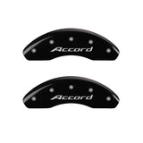 MGP 4 Caliper Covers Engraved Front Accord Engraved Rear Accord Black finish silver ch - 20130SACCBK