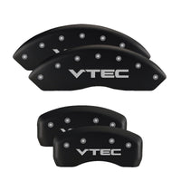 MGP 4 Caliper Covers Engraved Front & Rear MGP Black finish silver ch - 20196SMGPBK