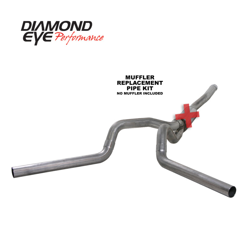 Diamond Eye KIT 4in CB MFLR RPLCMENT PIPE DUAL SS: 2006-2007.5 CHEVY/GMC 6.6L 2500/3500 - K4124S-RP