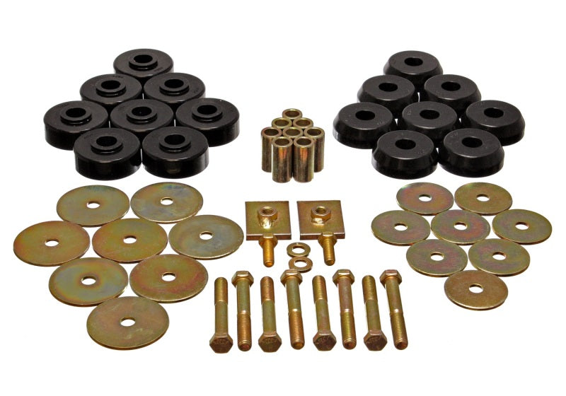Energy Suspension Body Mount Set Exc. Cconvertible - Black - 3.4166G