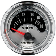 Autometer American Muscle 52mm Short Sweep Electric 18V Voltmeter Gauge - 1294