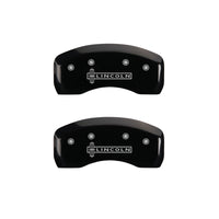MGP 4 Caliper Covers Engraved Front & Rear Lincoln Black finish silver ch - 36006SLCNBK