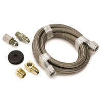 Autometer #4 Braided SS Line (-4AN) 6ft -4AN and 1/8in NPTF Fittings - 3228