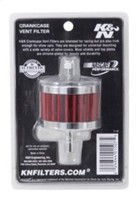 K&N Steel Base Crankcase Vent Filter 3/8in OD Tube  2in OD 1-1/2in Height - 62-1090
