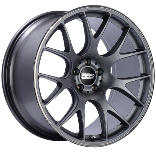BBS CH-R 20x10.5 5x112 ET25 Satin Titanium Polished Rim Protector Wheel -82mm PFS/Clip Required - CH103TIPO