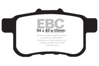 EBC 09-14 Acura TSX 2.4 Redstuff Rear Brake Pads - DP31987C