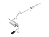 Borla 12-14 Jeep Wrangler V6 4WD Cat-Back 2.5inx2.25in Single Square Rolled Angle Cut Rear - 140461BC