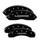 MGP 4 Caliper Covers Engraved Front & Rear MOPAR Black finish silver ch - 42014SMOPBK