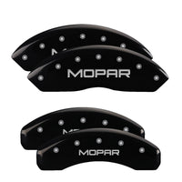 MGP 4 Caliper Covers Engraved Front & Rear MOPAR Black finish silver ch - 42014SMOPBK
