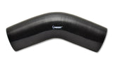Vibrant 4 Ply Reinforced Silicone Elbow Connector - 4.5in I.D. - 45 deg. Elbow (BLACK) - 2758