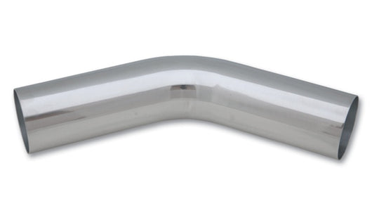 Vibrant 1in O.D. Universal Aluminum Tubing (45 Degree Bend) - Polished - 2118