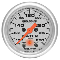 Autometer Ultra-Lite 2-1/16in Digital Stepper Motor 260 Degree F Water Temp Gauge - 4354