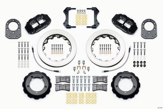 Wilwood Narrow Superlite 4R Front Hat Kit 12.88in Red 66-75 Ford Bronco Dana 30/44 w/Lines - 140-13304-R