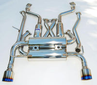 Invidia 07+ Infiniti G37 Coupe Gemini Single Layer Titanium Tip Cat-back Exhaust - HS07IG7GIT