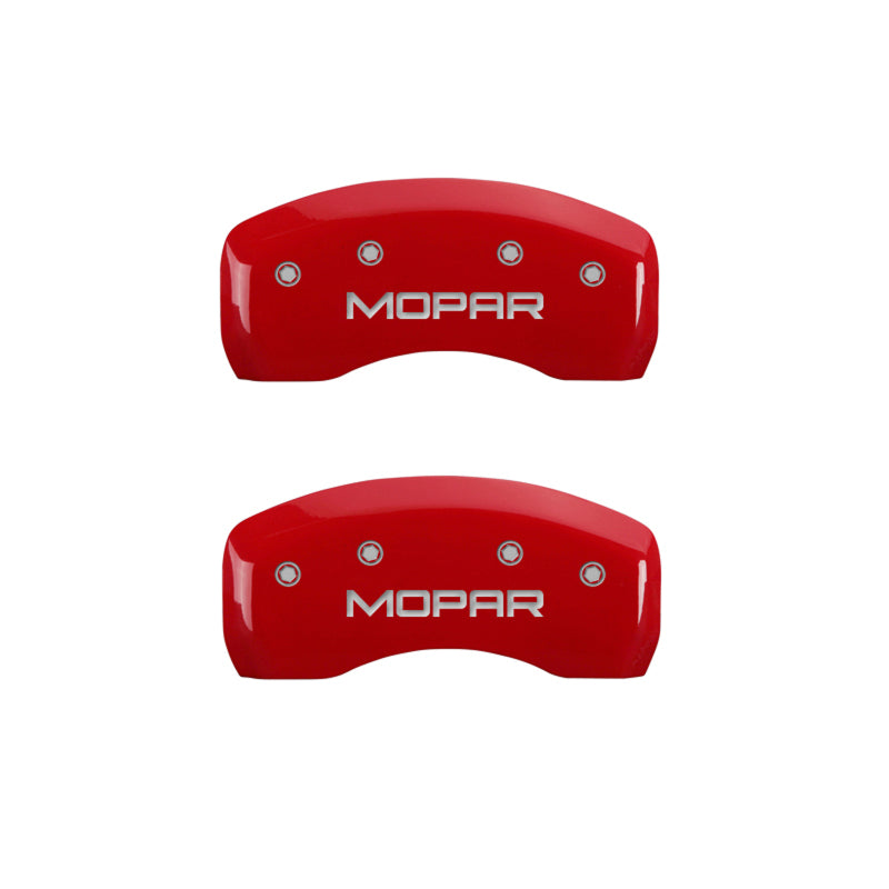 MGP 4 Caliper Covers Engraved Front & Rear MOPAR Yellow finish black ch - 32003SMOPYL