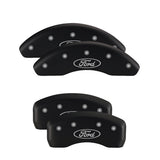 MGP 4 Caliper Covers Engraved Front & Rear Explorer Black finish silver ch - 10215SXPLBK