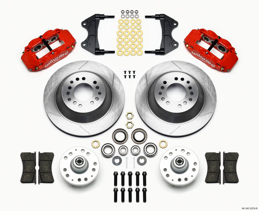 Wilwood Narrow Superlite 6R Front Hub & 1PC Rtr Kit 12.88in-Red WWE ProSpindle - 140-12276-R