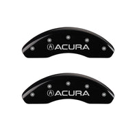MGP 4 Caliper Covers Engraved Front & Rear Acura Black finish silver ch - 39004SACUBK