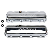 Edelbrock Valve Cover Signature Series Chevrolet 1965 and Later 396-502 V8 Low Chrome - 4480