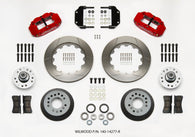 Wilwood Narrow Superlite 6R Front Hub Kit 14.00in Red Magnum Force Drop Spindle - 140-14277-R