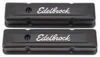 Edelbrock Valve Cover Signature Series Chevrolet 1959-1986 262-400 CI V8 Tall Black - 4643
