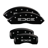 MGP 4 Caliper Covers Engraved Front & Rear Oval logo/Ford Black finish silver ch - 10041SFRDBK
