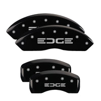 MGP 4 Caliper Covers Engraved Front & Rear Oval logo/Ford Black finish silver ch - 10041SFRDBK