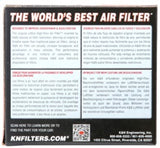 K&N Uni Chrome Oval Tapered Filter 2.125in FlgID x 4inB OL x 3inB OW x 3inT OL x 2inT OW x 2.75in H - RC-0981