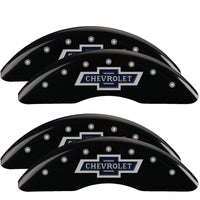 MGP 4 Caliper Covers Engraved Front & Rear MGP Black finish silver ch - 54007SMGPBK