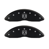 MGP 4 Caliper Covers Engraved Front RAM Engraved Rear RAMHEAD Red finish silver ch - 55002SRMHRD
