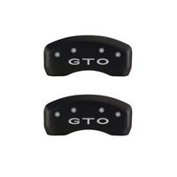 MGP 4 Caliper Covers Engraved Front Pontiac Engraved Rear GTO Red finish silver ch - 18029SGTORD