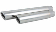 Vibrant 3.5in Round SS Truck/SUV Exh Tip (Single wall Angle Cut Rolled Edge) - 3in inlet 11in long - 1578