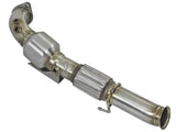 aFe Twisted Steel 3in. 304 SS Street Series Downpipe 16-18 Ford Focus RS I4-2.3L (t) - 48-33024-HC