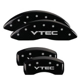 MGP 4 Caliper Covers Engraved Front & Rear MGP Black finish silver ch - 38021SMGPBK