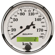 Autometer 3 1/8in 0-190km/h Old Tyme Elec. Programmable Speedometer - 1688-M