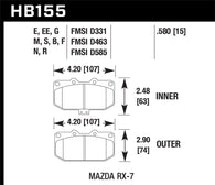 Hawk 93-95 Mazda RX-7 Blue 9012 Front Brake Pads - HB155E.580