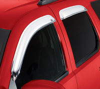 AVS 07-18 Jeep Patriot Ventvisor Outside Mount Front & Rear Window Deflectors 4pc - Chrome - 684359