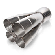 Stainless Works 2-3/8in 4-way merge collectors with 4-1/2in OD outlet - MCLC4238-450