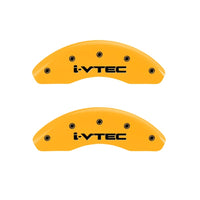MGP 2 Caliper Covers Engraved Front I-Vtec Yellow Finish Black Characters 2009 Honda Civic - 20143FIVTYL