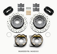 Wilwood Forged Dynalite P/S Park Brake Kit Drilled 12 Bolt 2.75in offset Staggered Shock - 140-9315-D