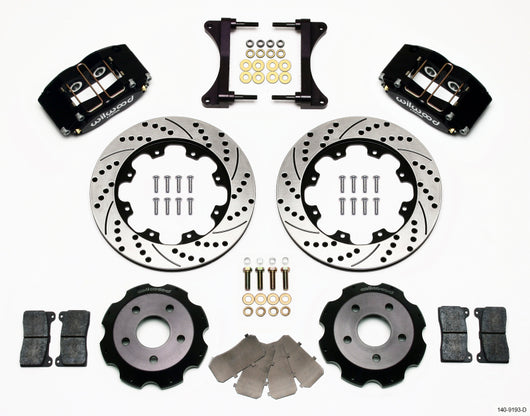 Wilwood Dynapro Radial Front Kit 12.00in Drilled Subaru Impreza WRX w/ Lines - 140-9193-D