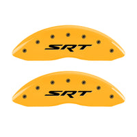 MGP 4 Caliper Covers Engraved Front & Rear Srt Yellow Finish Black Char 2006 Jeep Commander - 42002SSRTYL