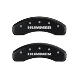 MGP 4 Caliper Covers Engraved Front & Rear Hummer Red finish silver ch - 52002SHUMRD