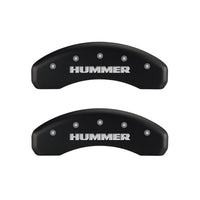 MGP 4 Caliper Covers Engraved Front & Rear Hummer Red finish silver ch - 52002SHUMRD